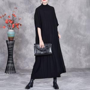 Solid Color Loose Cashmere Cable Knit Dress