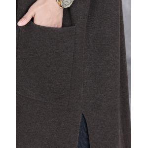 Short Sleeves Side Slit Cashmere Cardigan