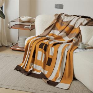 Geometric Figure Wool Blend Modern Blanket