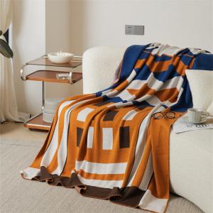 Geometric Figure Wool Blend Modern Blanket