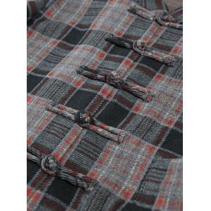 Chinese Frog Buttons Customized Gingham Jacket