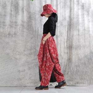 Printed Red Customized Designer Hippie Pants