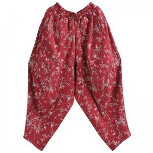 Printed Red Customized Designer Hippie Pants