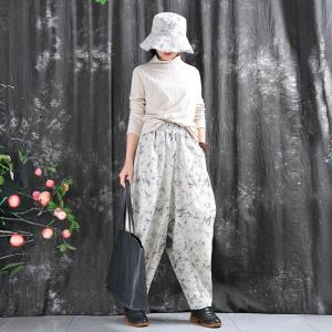 Black Printed High Waist Designer Elephant Pants