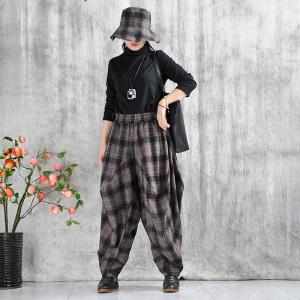 Black and Red Gingham Cool Bucket Hat