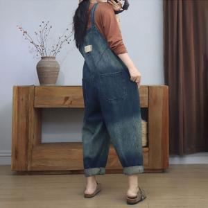 90s Fashion Front Pocket Baggy Casual Dungarees