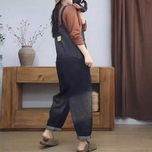 90s Fashion Front Pocket Baggy Casual Dungarees