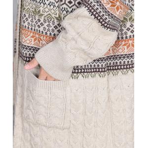 Ethnic Printed Knitting Cashmere Cardigan