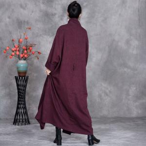 Jacquard Linen Loose Business Tied Trench Coat