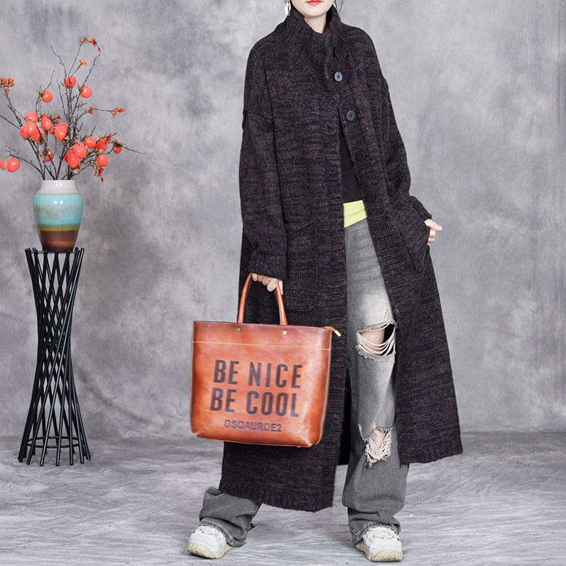 Elegant 45.8% Cashmere+30% Sheep Wool+15% Micro Fiber +9.2% Spandex Long Sleeve Stand Collar Solid Color Red Dark Coffee Black Gray Green comfy plus size lazy day