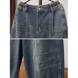 Baggy-Fit Stone Wash High Rise Jeans
