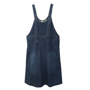 Street Style High Waist A-Line Overall Dress