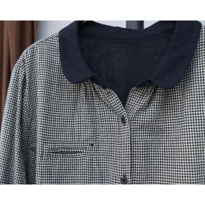 BF Style Long Sleeves Cotton Plaid Ladies Shirt