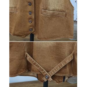 V-Neck Short Waistcoat with Corduroy Pants Sets