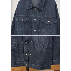 Flap Pockets Polo Neck Oversized Jean Jacket