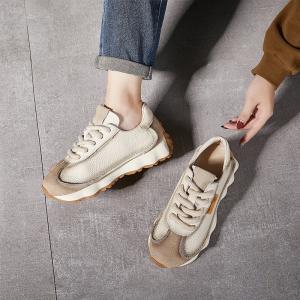 Retro Chunky Sneakers Casual Leather Platform Running Shoes