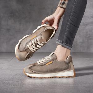 Retro Chunky Sneakers Casual Leather Platform Running Shoes