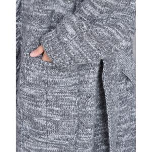 Fringed Edge Elegant Cashmere Tied Robe Coat