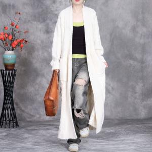Cozy Long Wool Cable Knit Cardigan