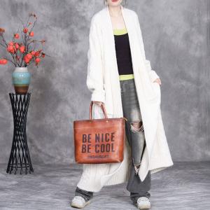 Cozy Long Wool Cable Knit Cardigan