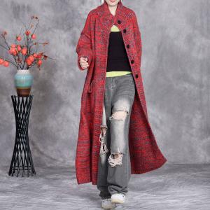 Stand Collar Thick Wool Winter Cardigan