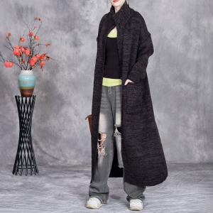 Stand Collar Thick Wool Winter Cardigan