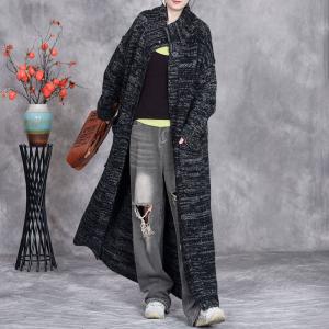 Stand Collar Thick Wool Winter Cardigan