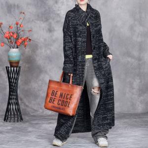 Stand Collar Thick Wool Winter Cardigan