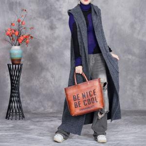 Lazy Day Knitting Hooded Long Waistcoat