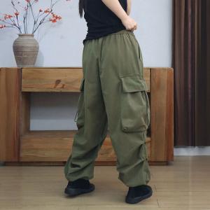 Versatile Side Pockets Cotton Loose Jogging Pants
