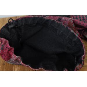 Black Pockets Vintage Purple Printed Balloon Pants