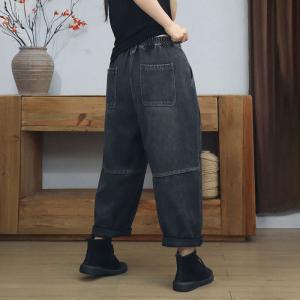 Winter High Rise Fleeced Dad Jeans