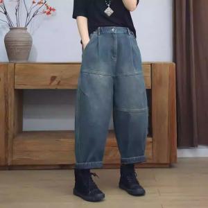 Thick Winter Fleeced Lining Baggy Boyfriend Jeans