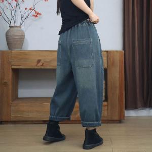 Thick Winter Fleeced Lining Baggy Boyfriend Jeans