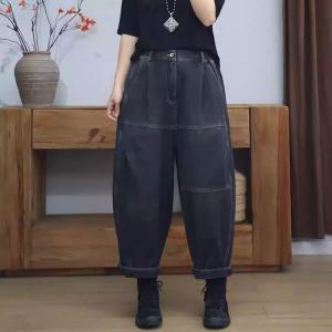 Thick Winter Fleeced Lining Baggy Boyfriend Jeans