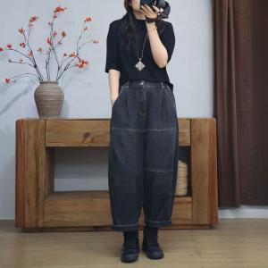 Thick Winter Fleeced Lining Baggy Boyfriend Jeans