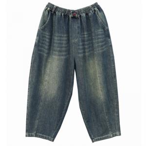 Relax-Fit Stone Wash Fleeced Winter Ankle Jeans