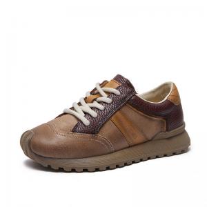 Leather Patchwork Casual Platform Agan Sneakers