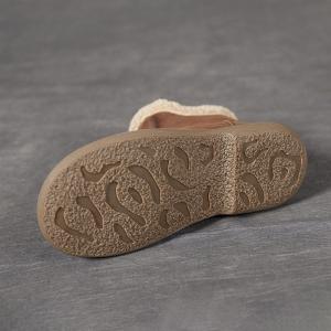 Lamb Wool Lining Leather Winter Ankle Boots