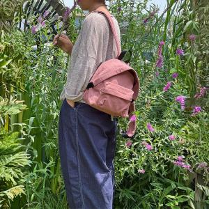 Casual Dusty Pink Cotton Linen Backpack Purse