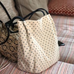 Lazy Day Printed Cotton Linen Bucket Shoulder Purse