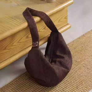 Folk Style Cotton Linen Plain Crossbody Side Bag