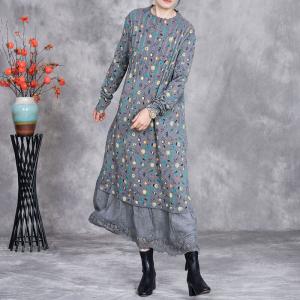 Empire Waist Floral Crochet Lace Fall Dress