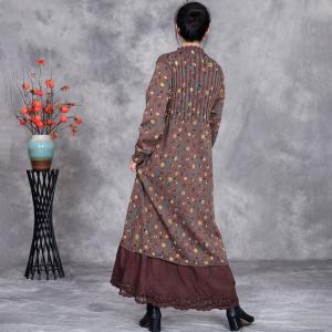Empire Waist Floral Crochet Lace Fall Dress