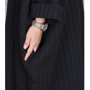 V-Neck Plus Size Black Modest Quilted Caftan Dress
