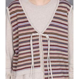 Unique Striped Tassle Pankou Pullover Sweater