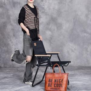 Unique Striped Tassle Pankou Pullover Sweater