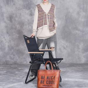 Unique Striped Tassle Pankou Pullover Sweater