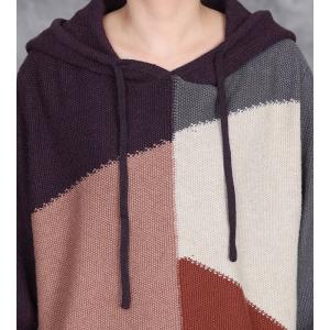 Color Blocks Long Sleeves Hooded Sweater