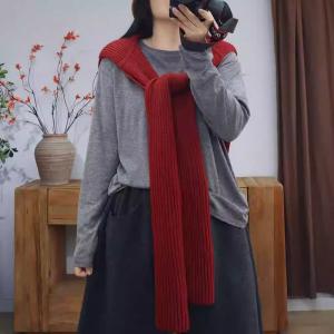 Fine Knitted Winter Shawl Scarf